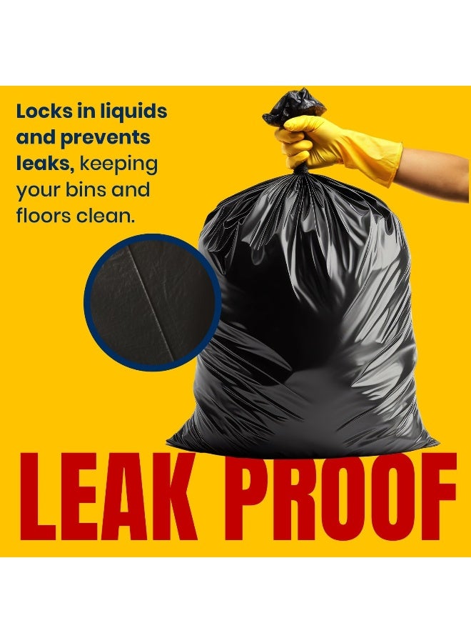 Silver Pot 30 Gallon Garbage Bags, Pack of 20 Medium Black Trash Bags, 65cm x 95cm, Extra Strong & Leak Proof Waste Bags for Home, Office & Outdoor Use - Image 2